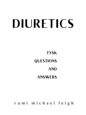 cover image of Diuretics